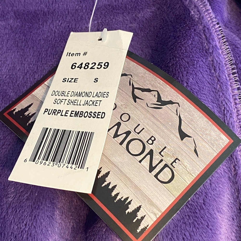 Double Diamond Soft Shell Women’s NWT Purple Jacket Size S - Picture 12 of 14